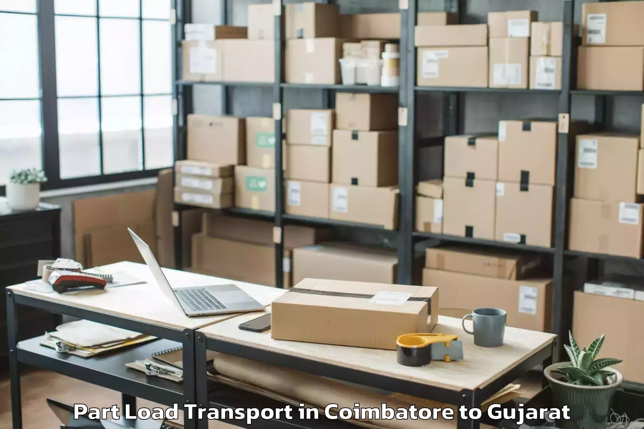 Expert Coimbatore to Dahej Port Part Load Transport